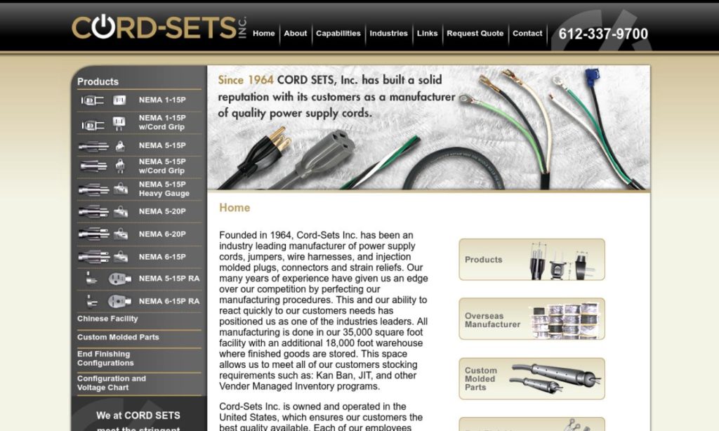 CordSets, Inc. Power Cord Manufacturers