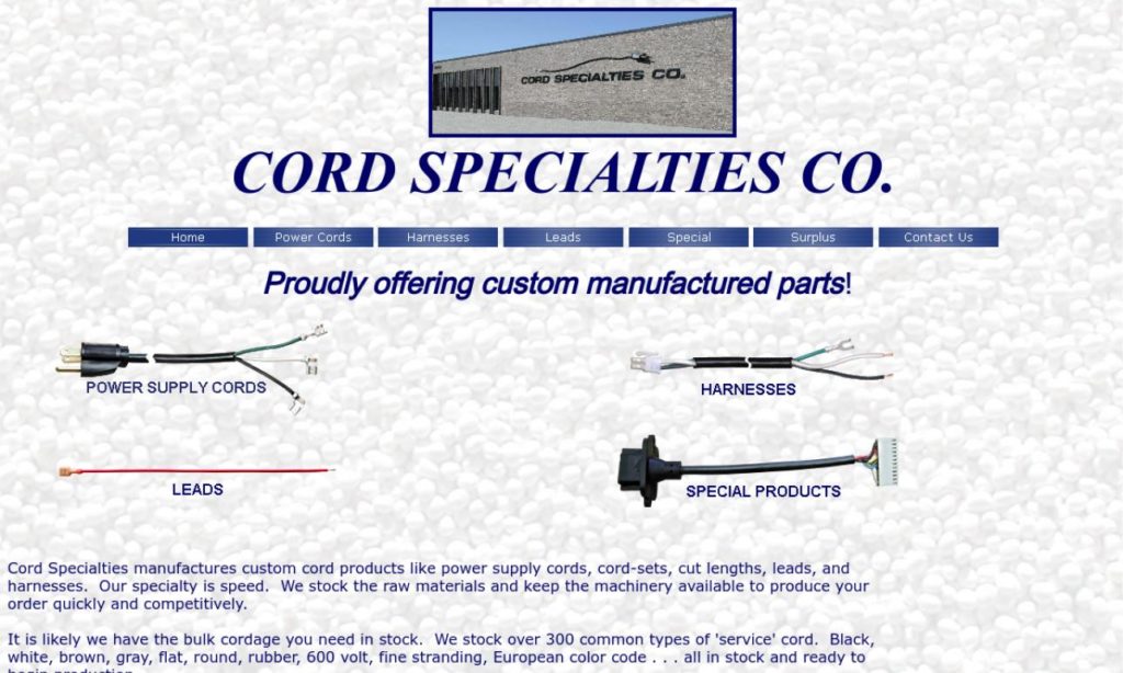 Cord Specialties Co. Power Cord Manufacturers