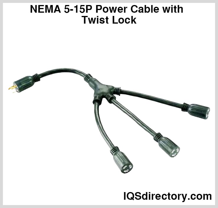 nema 5-15P power cord with twist lock